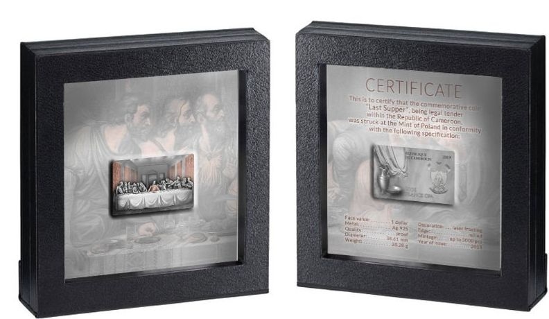 Stříbrná mince - Poslední večeře - - 2019 2 oz jen 999 kusů - 3