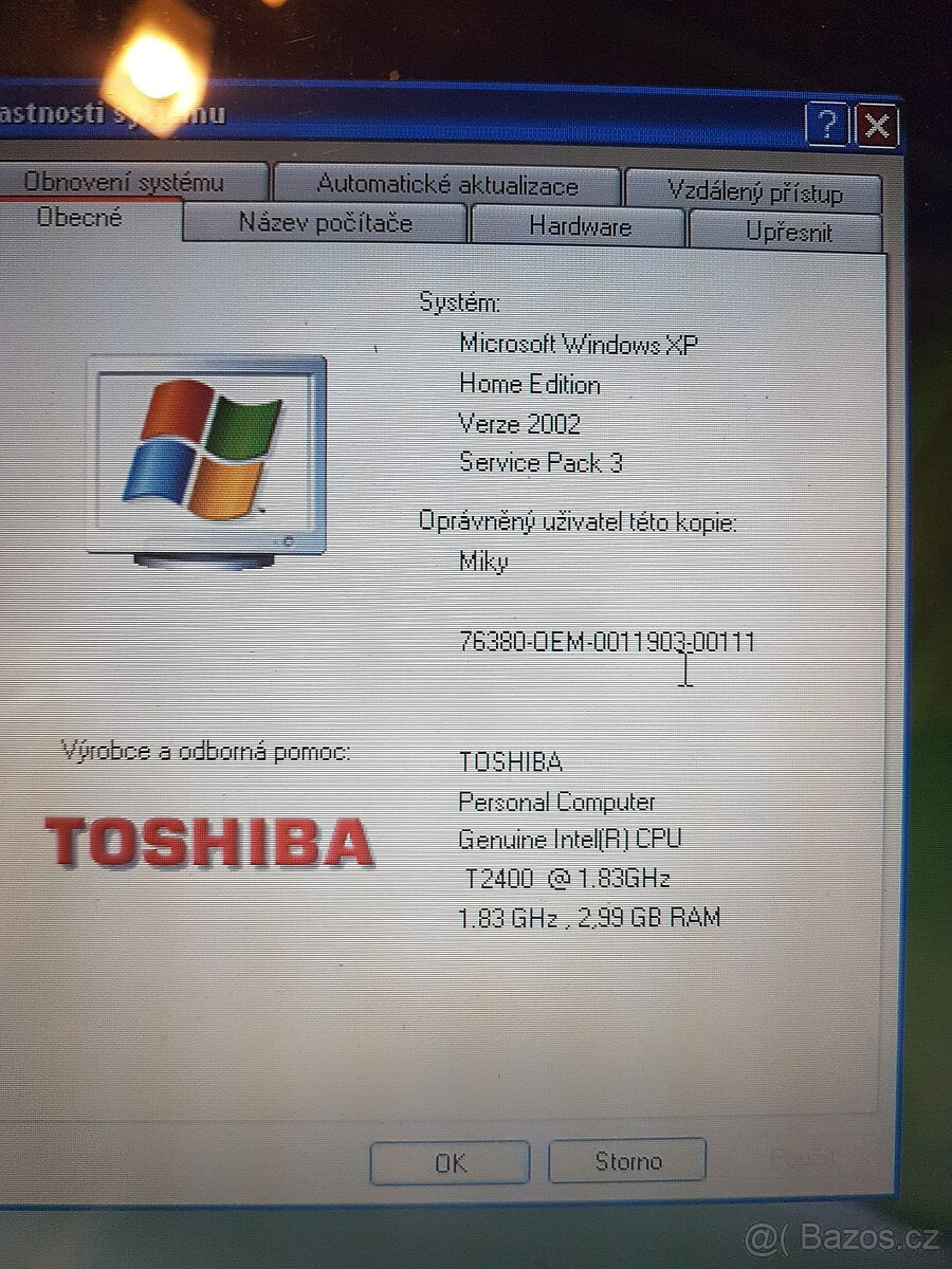Notebook Toshiba - 3