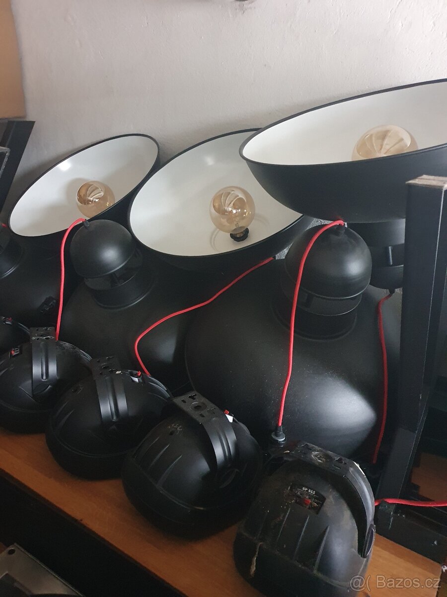 POSLEDNÍ KUS. Svítidlo - klobouk, kovový lakovaný, 53cm - 3