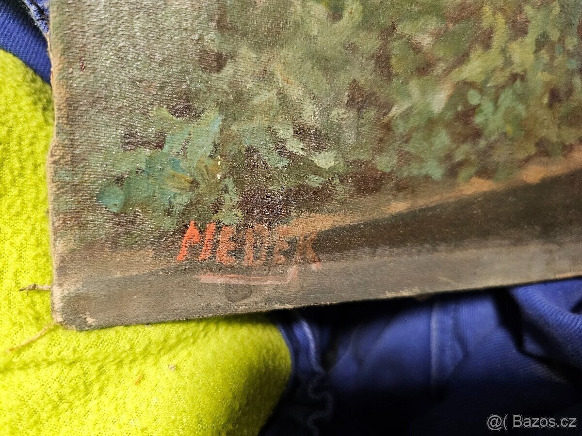 Starý obraz Karlův most, Jan Medek - 3