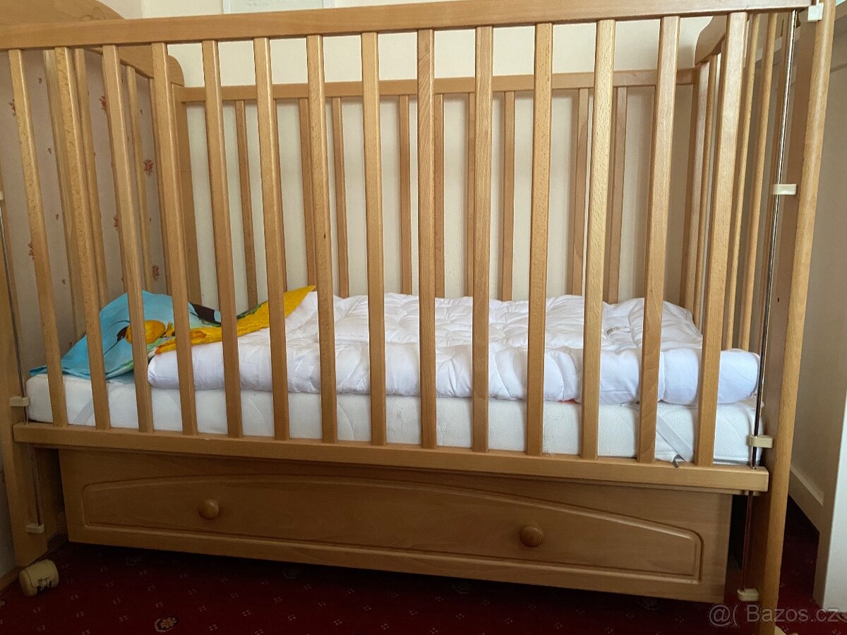 Dětská postýlka bukova Scarlett s vybavenim - 3