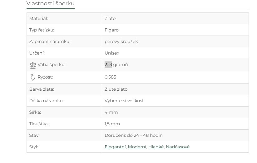 Prodám zlatý náram. - 3