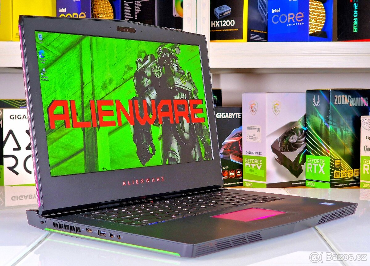 Herní notebok ALIENWARE | GTX 1060 6GB | I7-7700HQ | RGB - 3