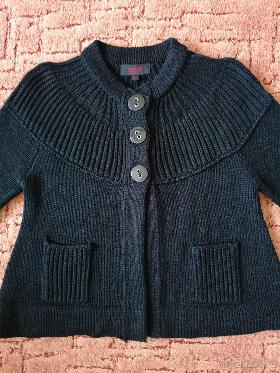 3x dámský svetřík - černý, šedý a fialový - 3