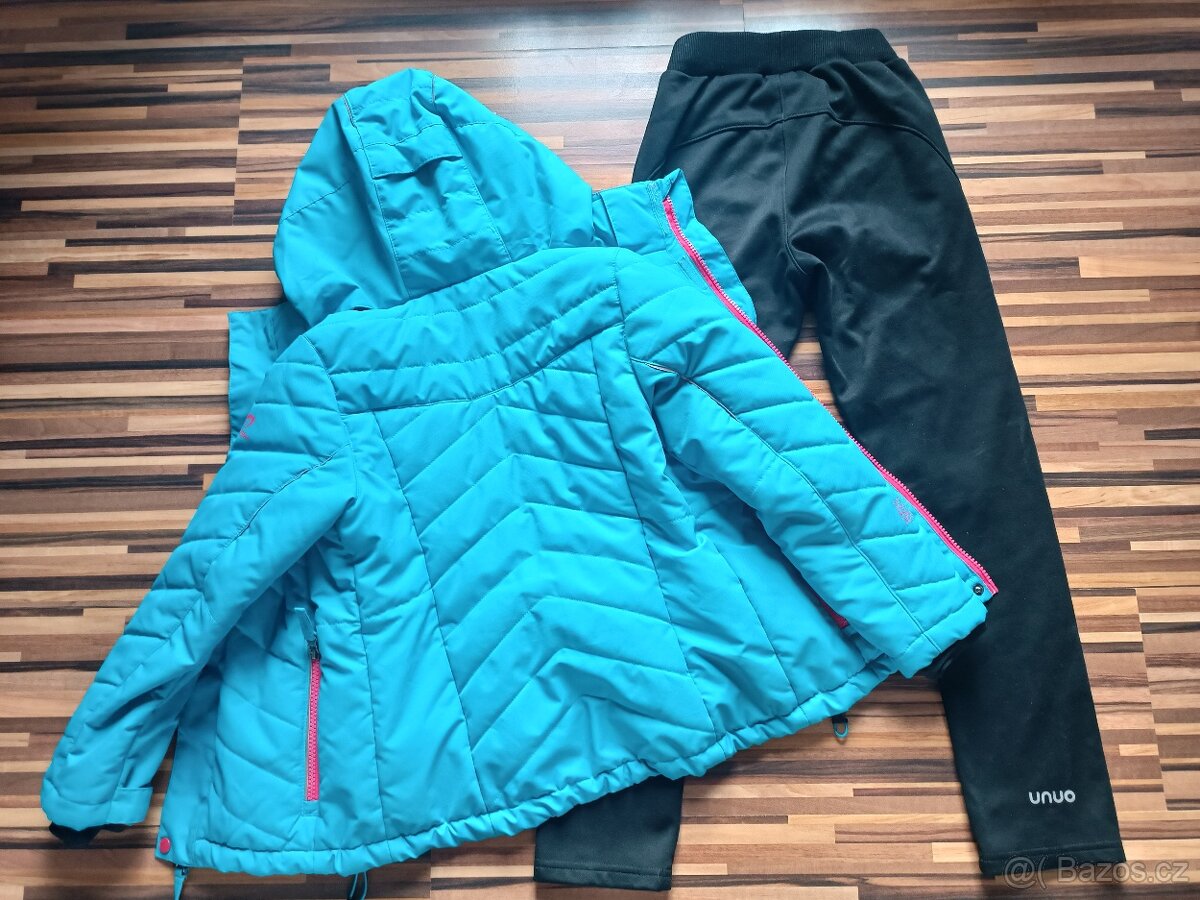 Zimní bunda Hannah a softshellové kalhoty UNUO, vel.128/134 - 3