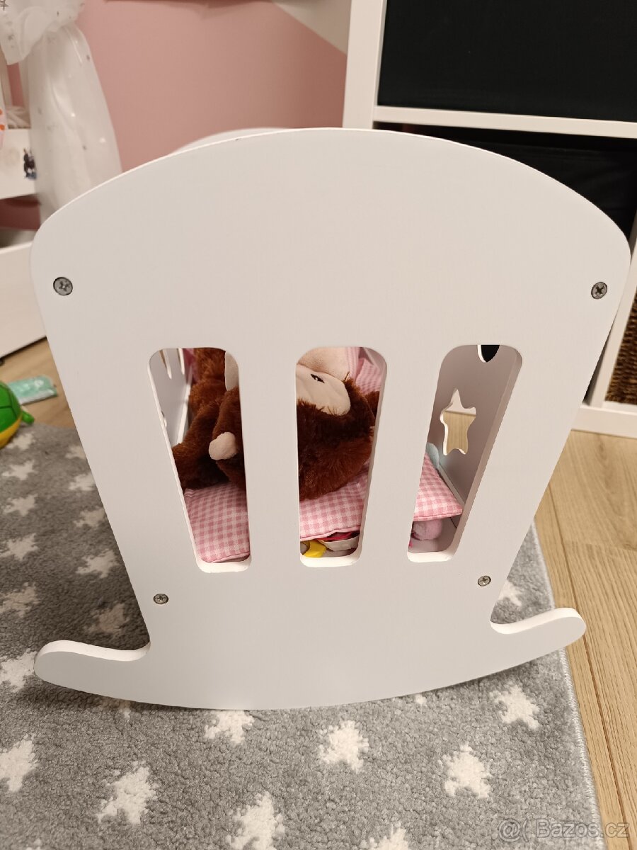 Dřevěná kolébka bílá - 3