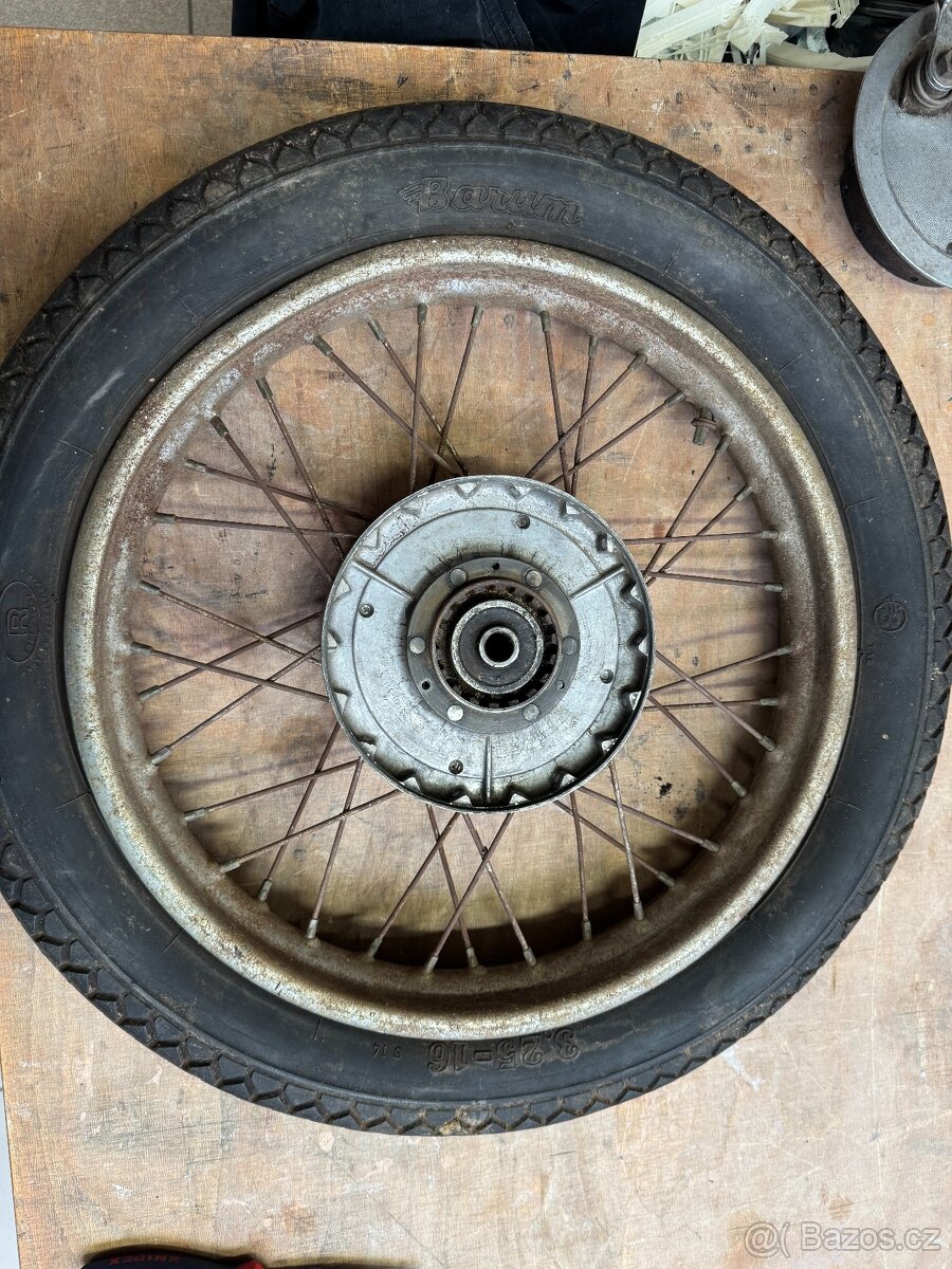 Kompletní kolo jawa čz 125/175 - použitelné - levně - 3