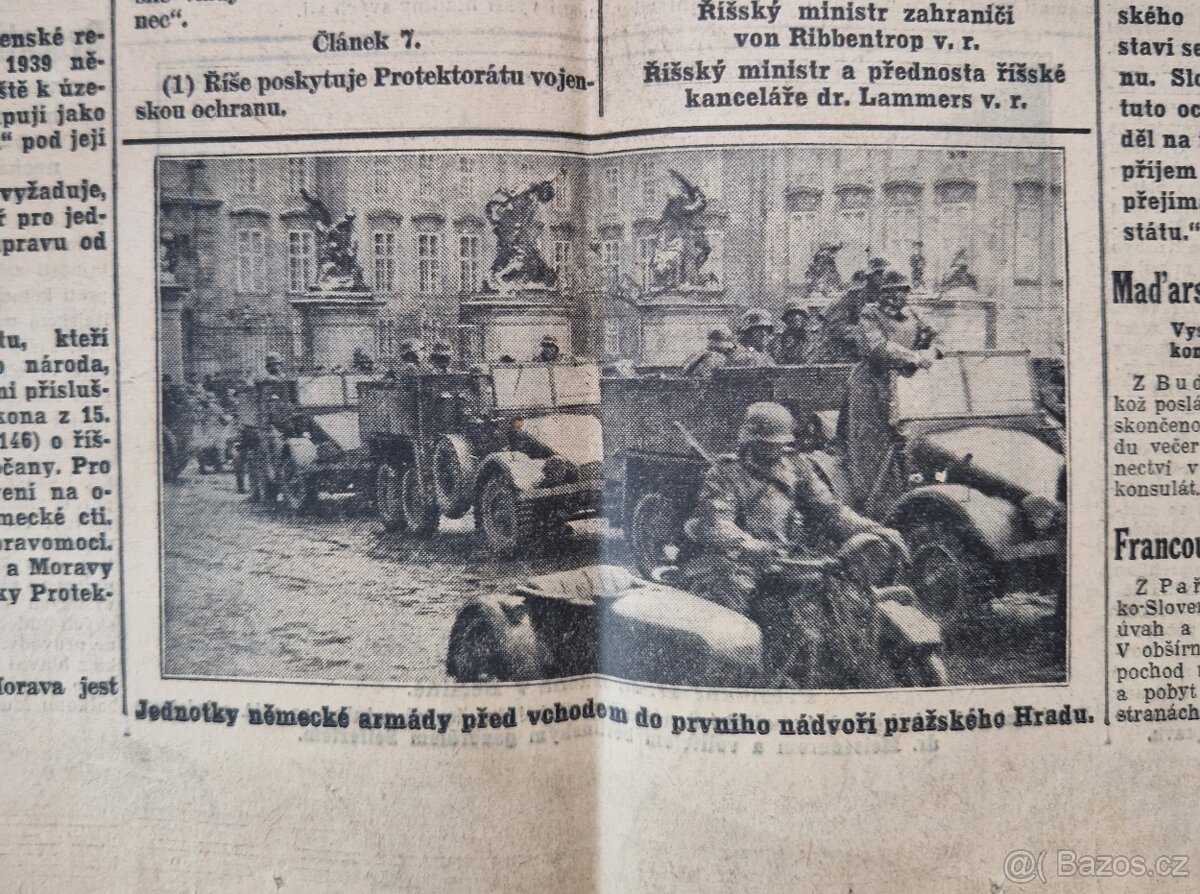 Noviny Nový lid - České země pod protektorátem 3x - 3