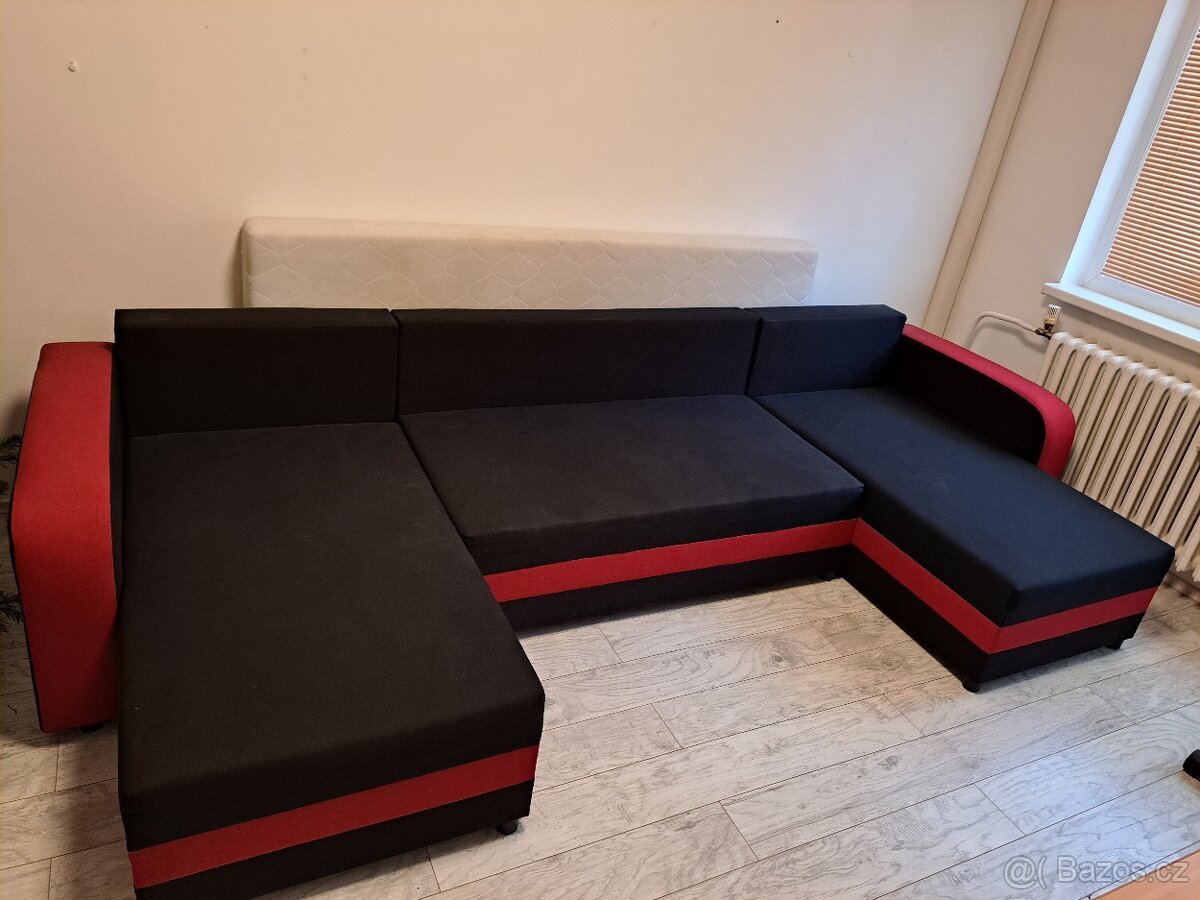 Velká rohová rozkládací sedací souprava - 3
