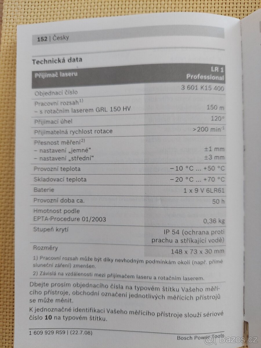 Laserový přijimač Bosch LR-1 - 3