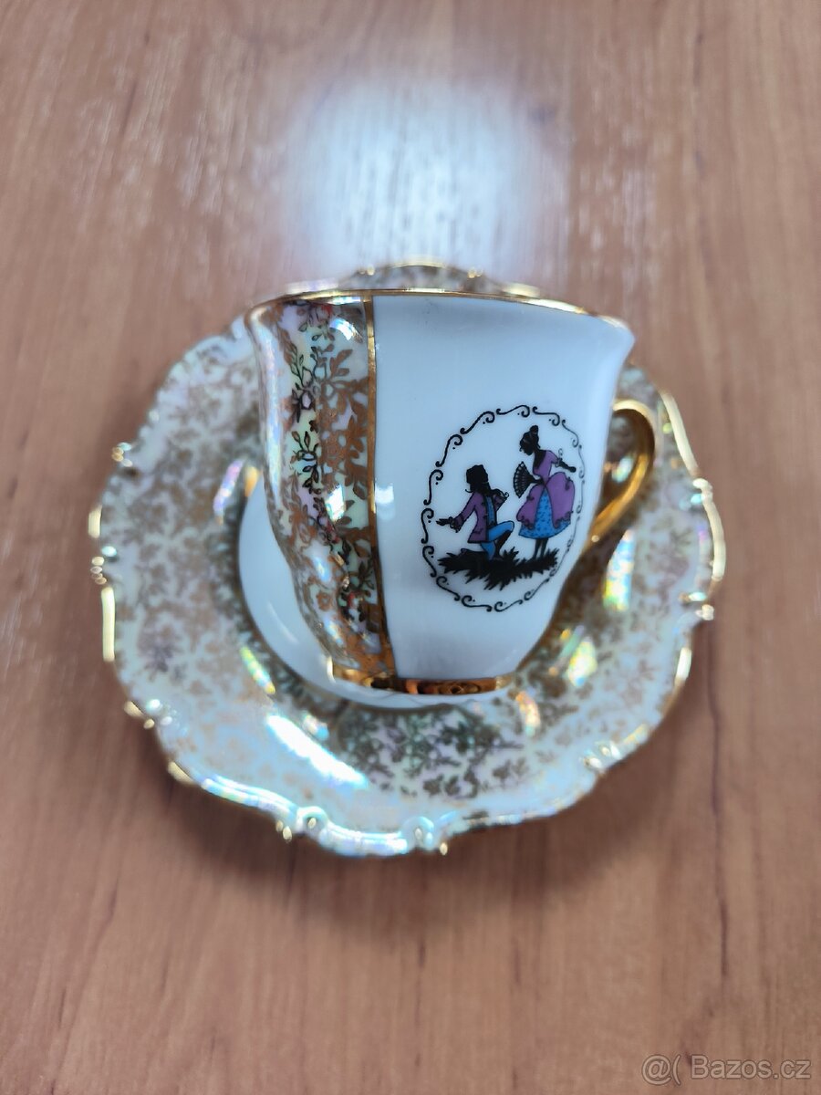 retro hrnek, kávová souprava, set - 3