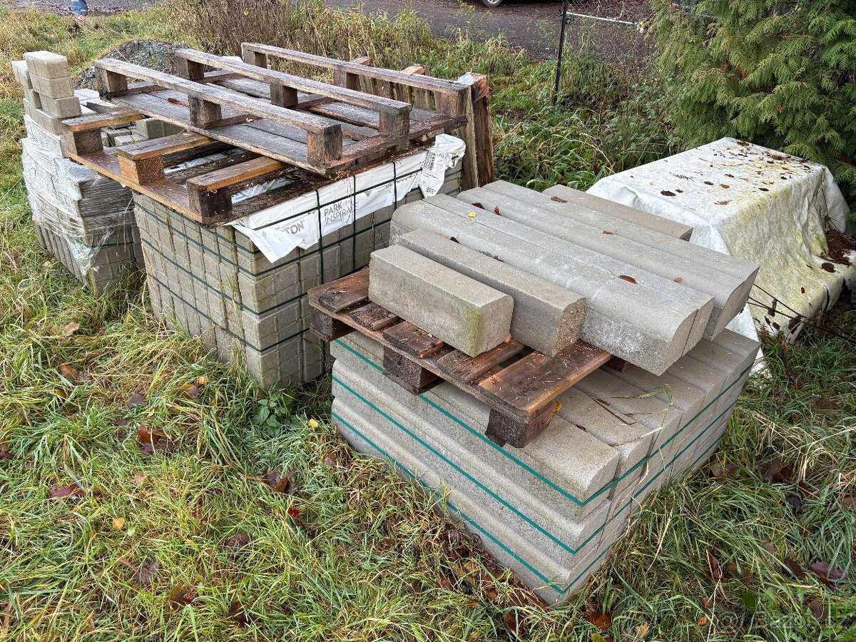 Prodám zámkovou dlažbu + obrubníky - 3