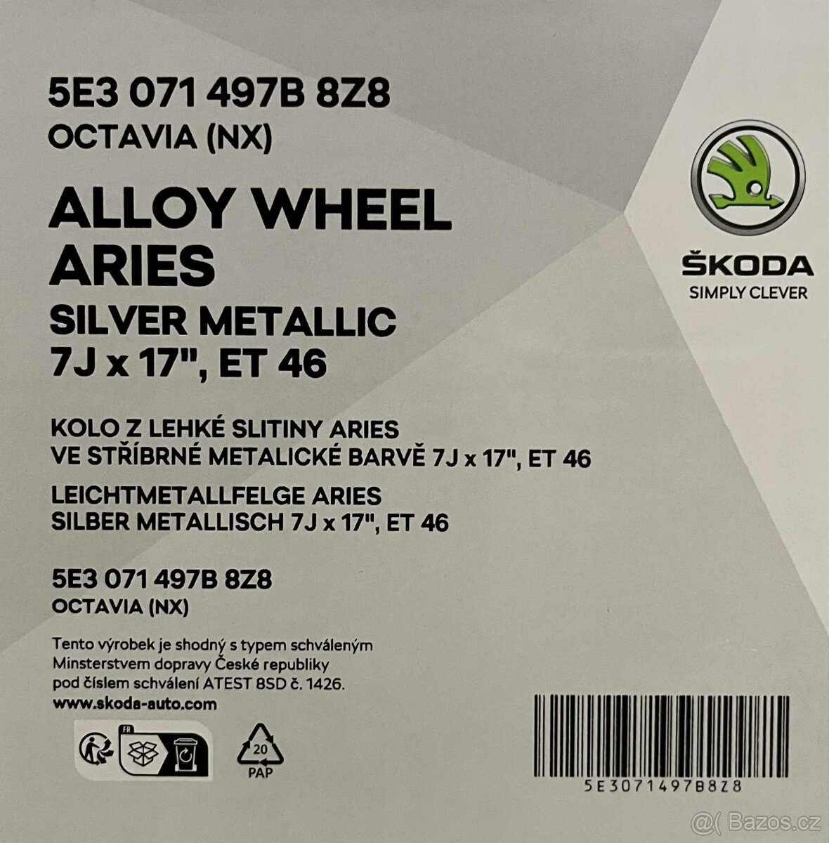 Aries Škoda Octavia IV. 5x112x17 ALU nová sada - 3