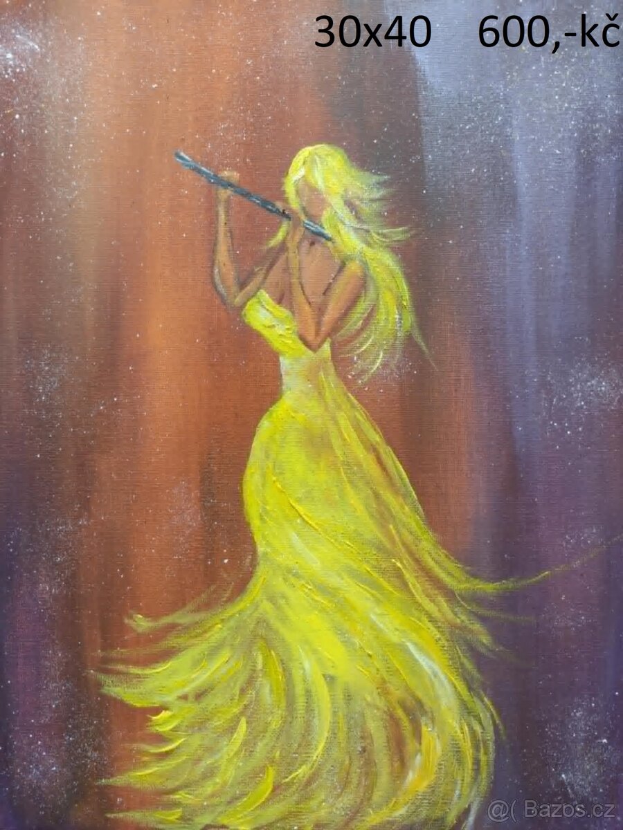 Obrazy - ručně malované ,akryl na plátně - 3
