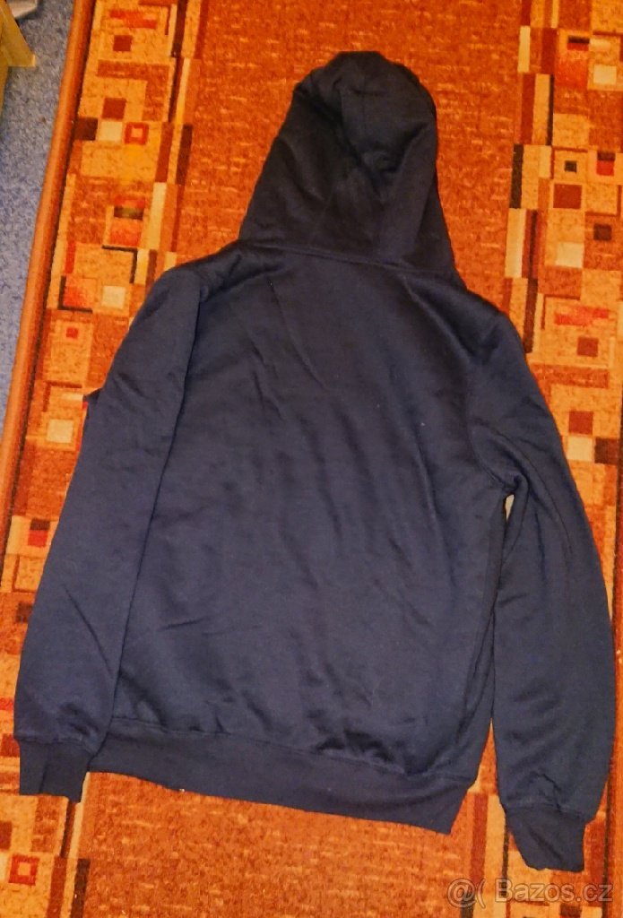 Modrá zimní bunda / mikina s kapucí vel. M 48/50 - 3