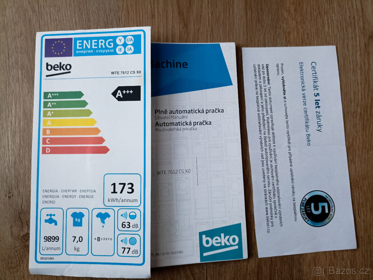 Automatickou Beko pračka hl. 45cm,A+++ - 3