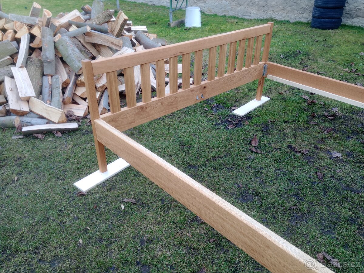 Manželská dubová postel - 3