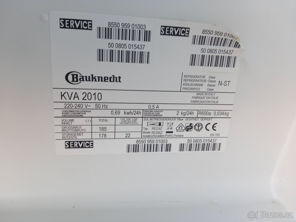 Lednička Bauknecht ( Whirpool ) s mrazákem - 3