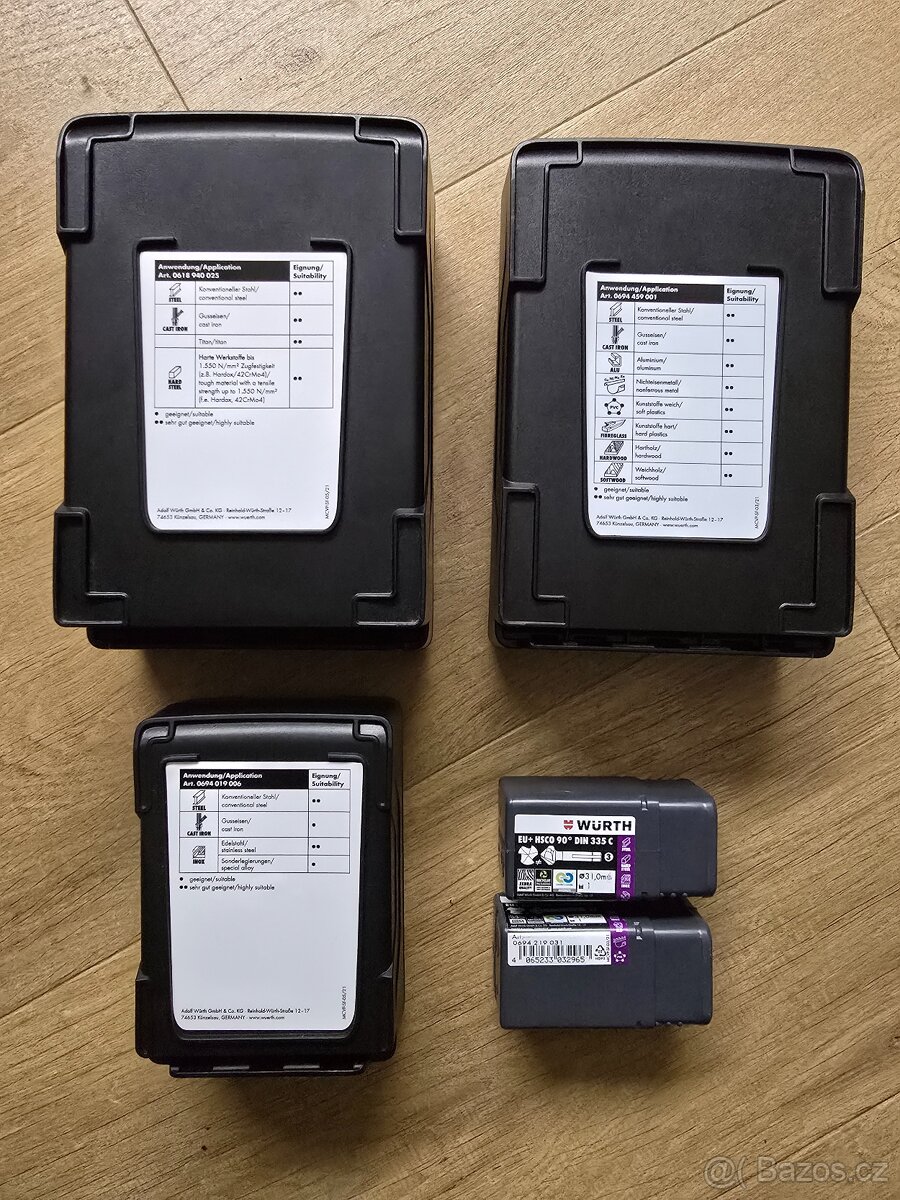 Wurth sadá vrtákov HARD stupňove vrtáky zahlbniki nové - 3