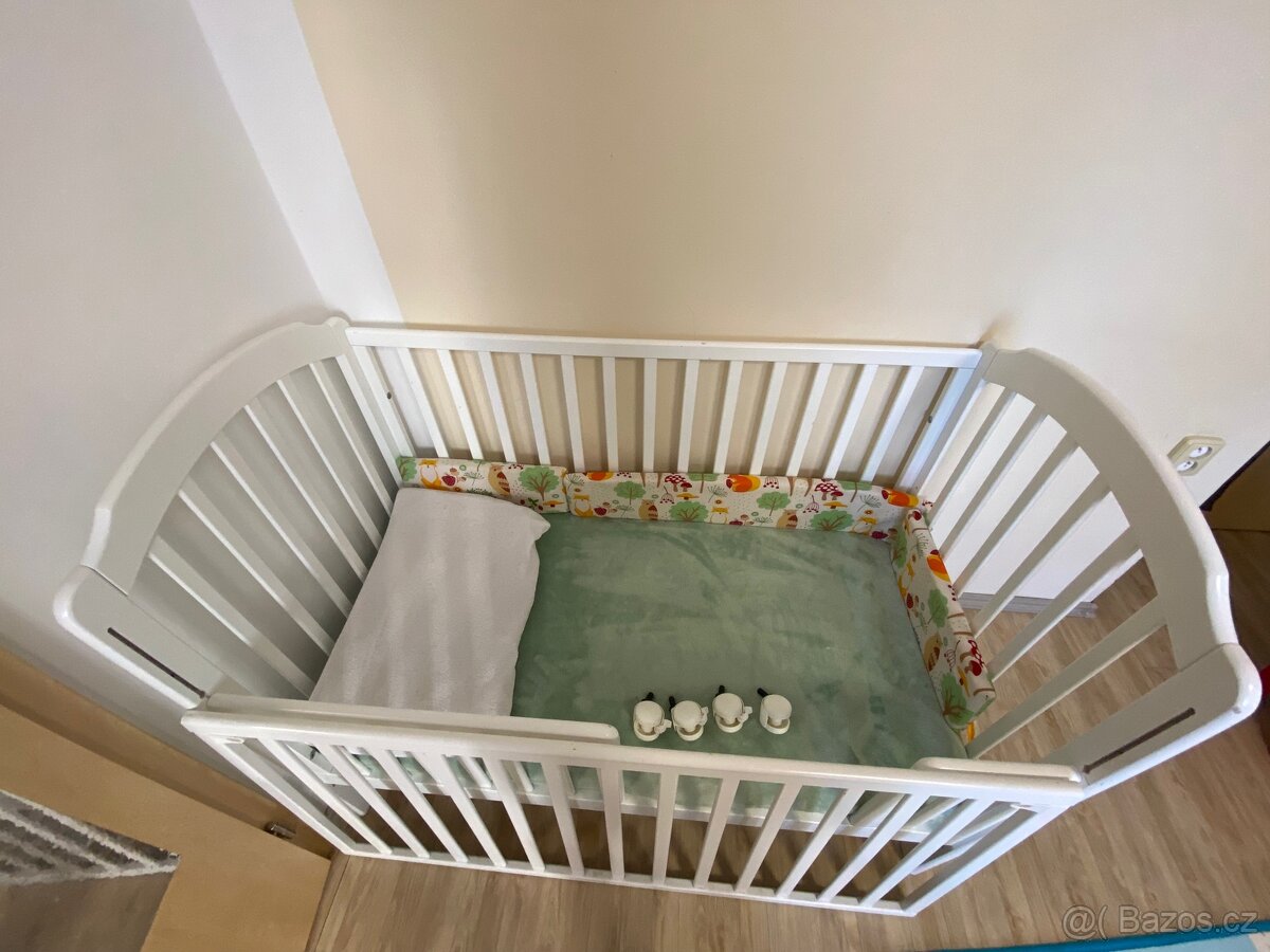 Dětská postýlka 120x60 2 v 1 vč. Matrace scarlett Agáta - 3