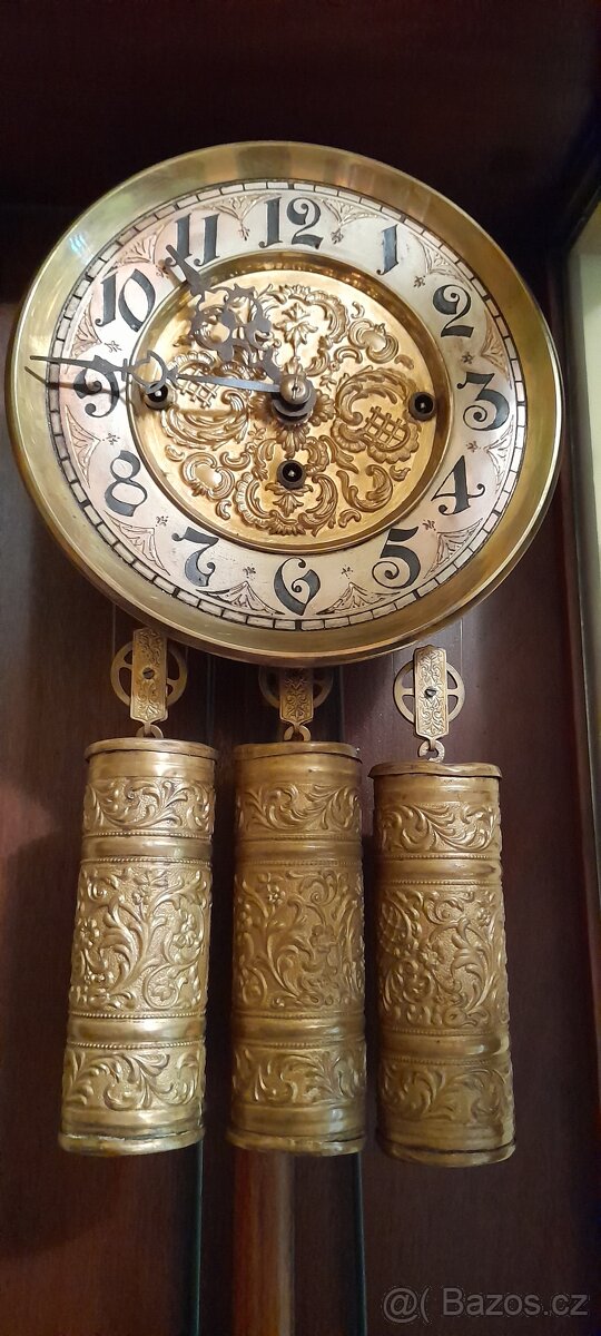 Nástěnné hodiny pendlovky trojzávažové čtvrťové - 3