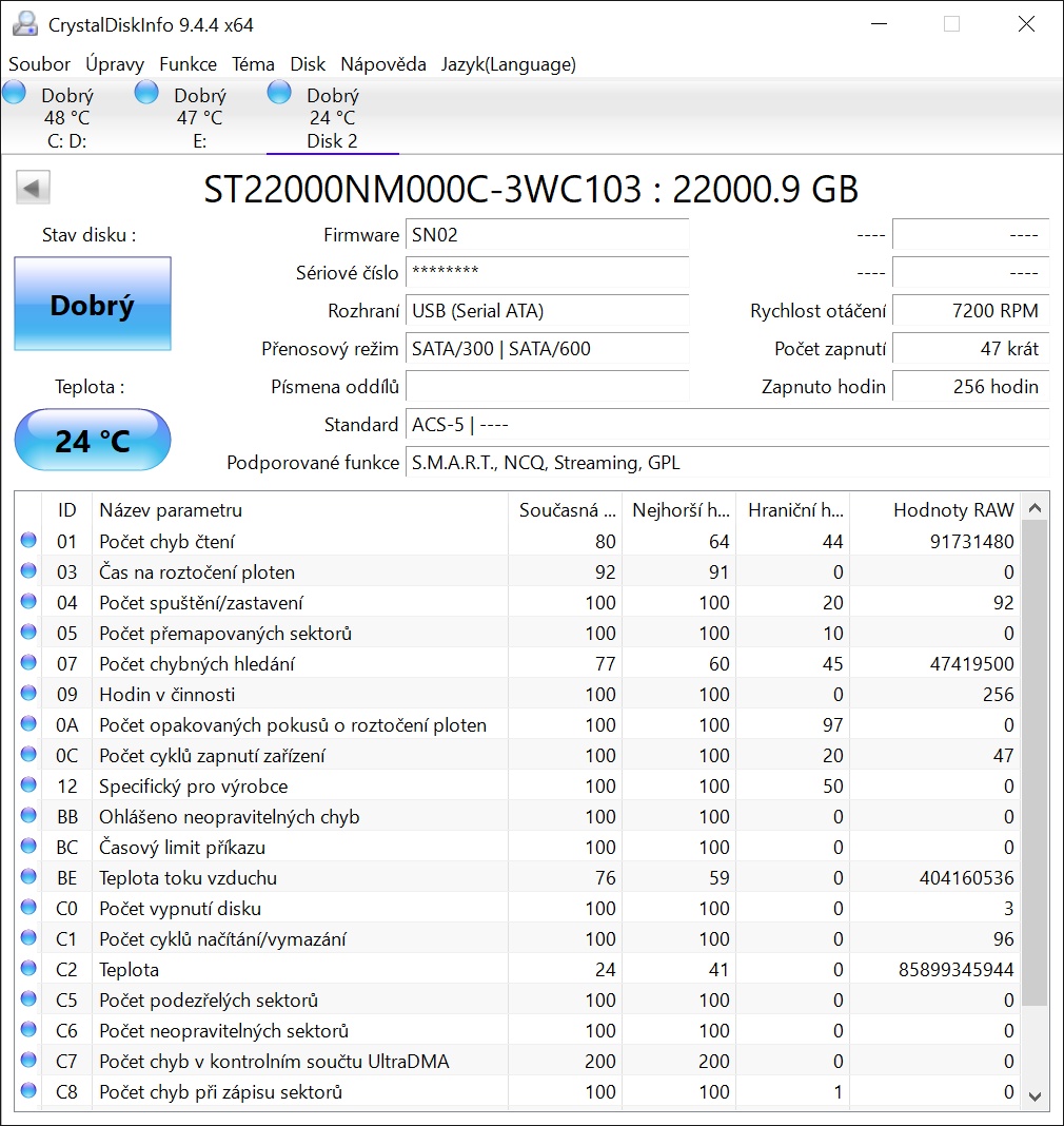 2x Seagate EXOS X 22TB CMR SATA záruka 06/2026 - 3