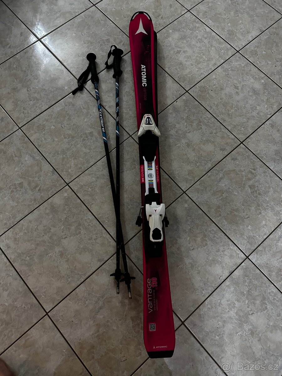Dětské lyže Atomic 130 cm + vázání + hůlky - 3