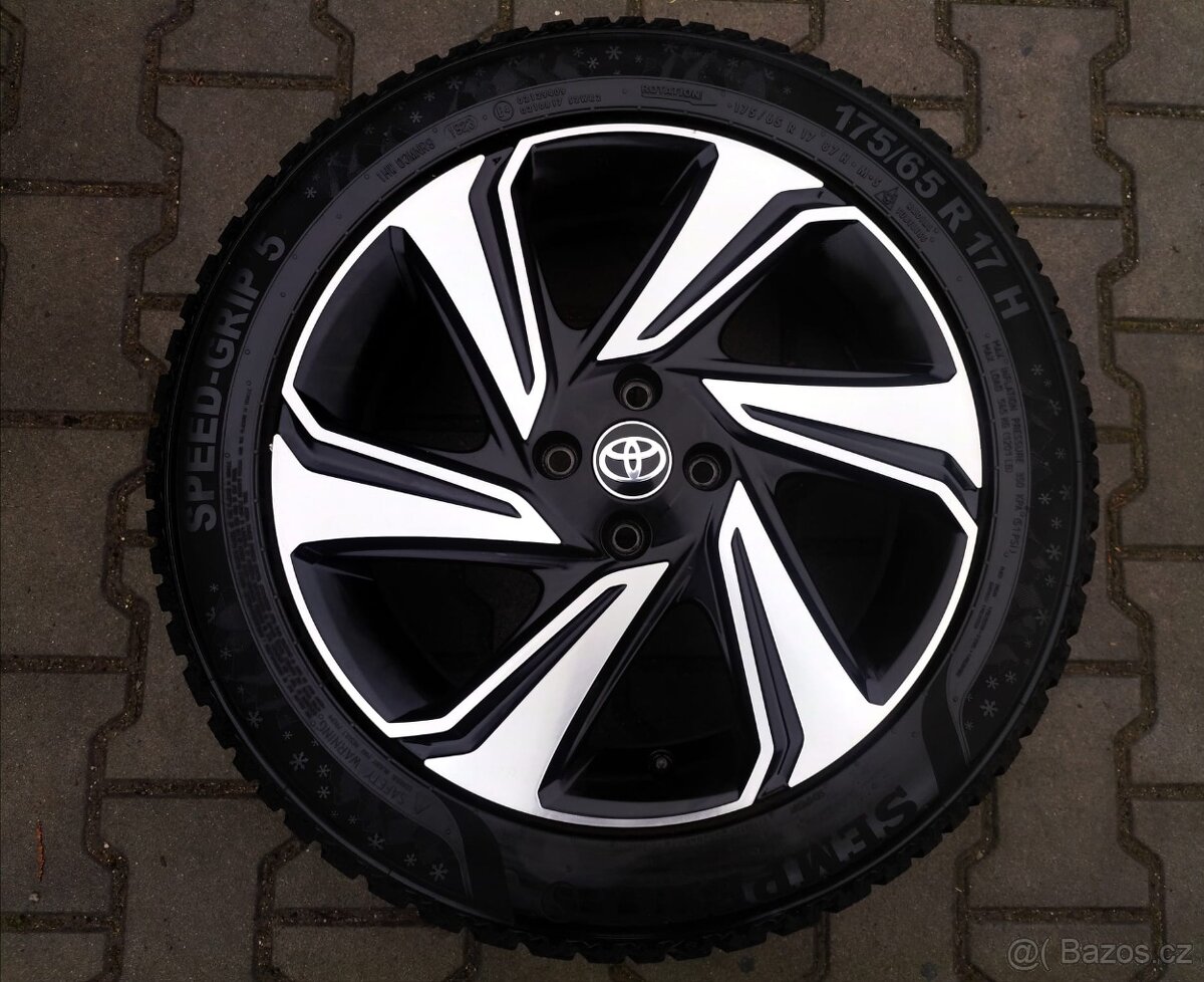 Alu kola originál Toyota Aygo 4x100 R17 KRÁSNÁ SADA - 3