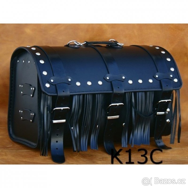 Kožený kufr - válec na chopper 50cm typ 13A,B,C - 3