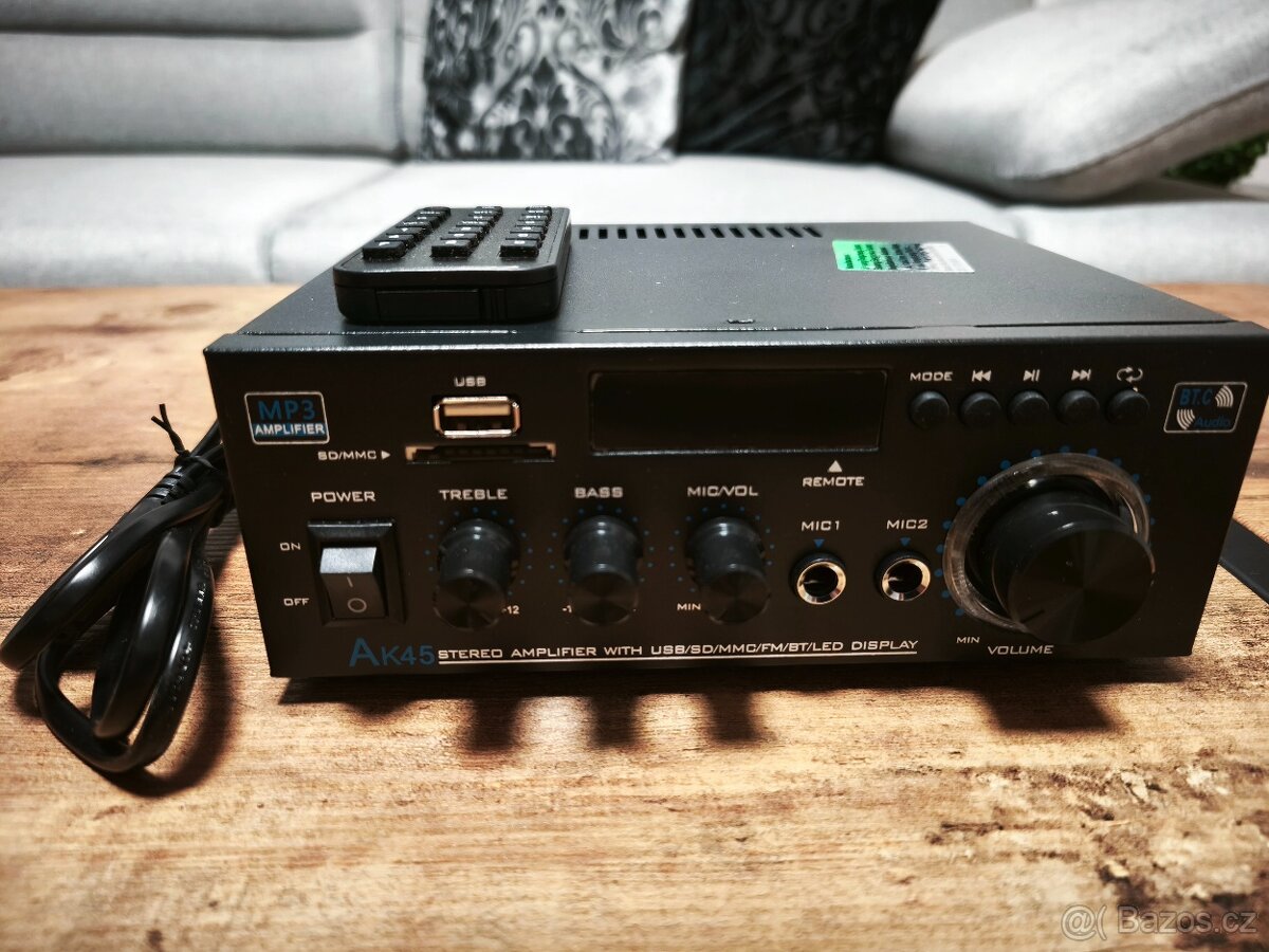 Receiver, bluetoth, Usb, Sd card, FM, 2x mikrofon - 3