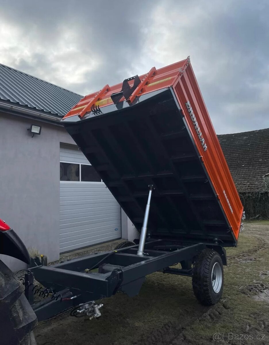 Vlek na traktor 3 stranné sklápění 4,8t - 3