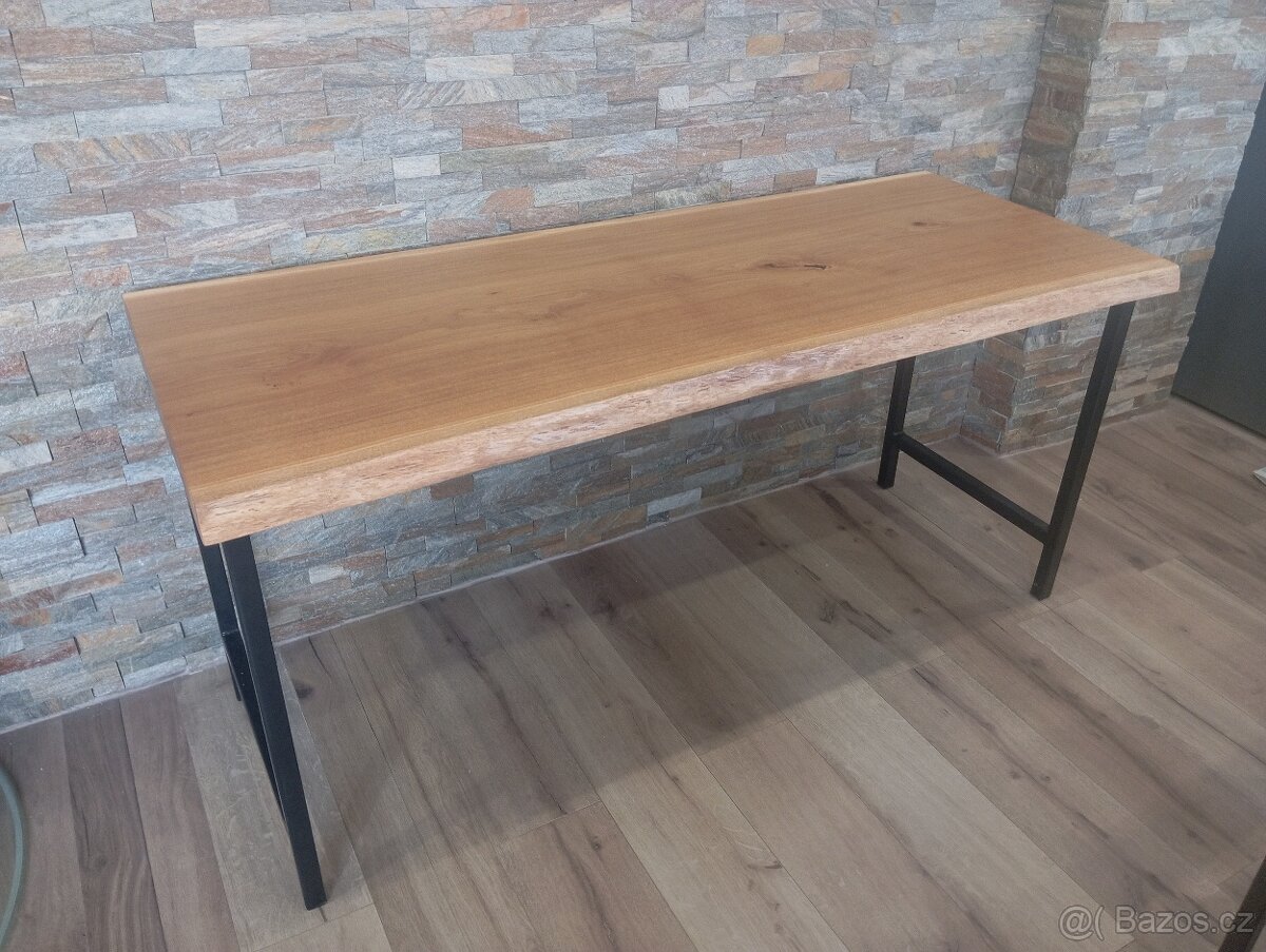 Pracovní/kancelářský stůl - dub/kov - 3