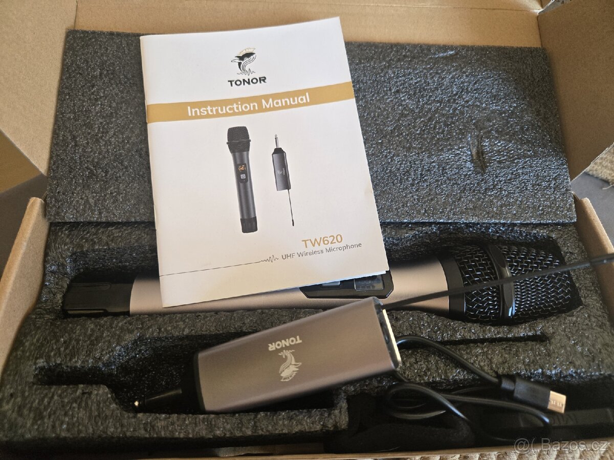 Bezdrátový Mikrofon kovový nový - 3