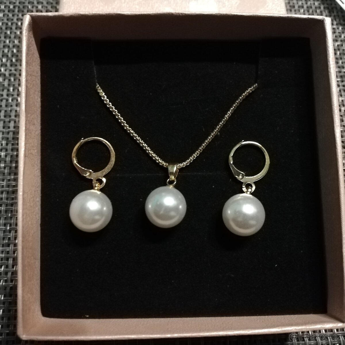 Sada perly stříbrná /zlata - 3