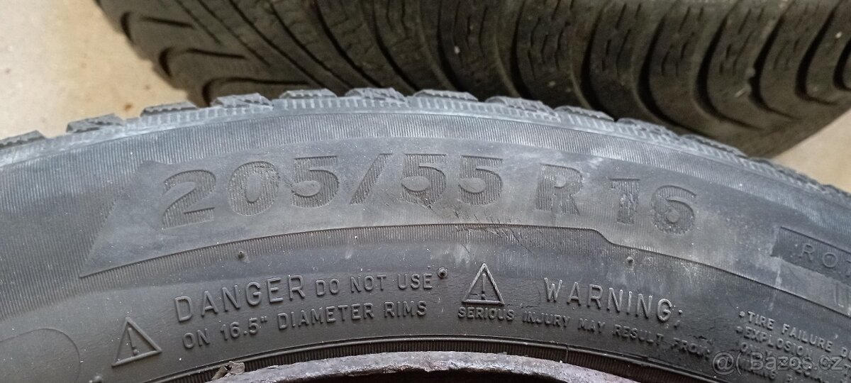 Plechové disky se zimními pneu 505/55, R16, Peugeot 308 - 3