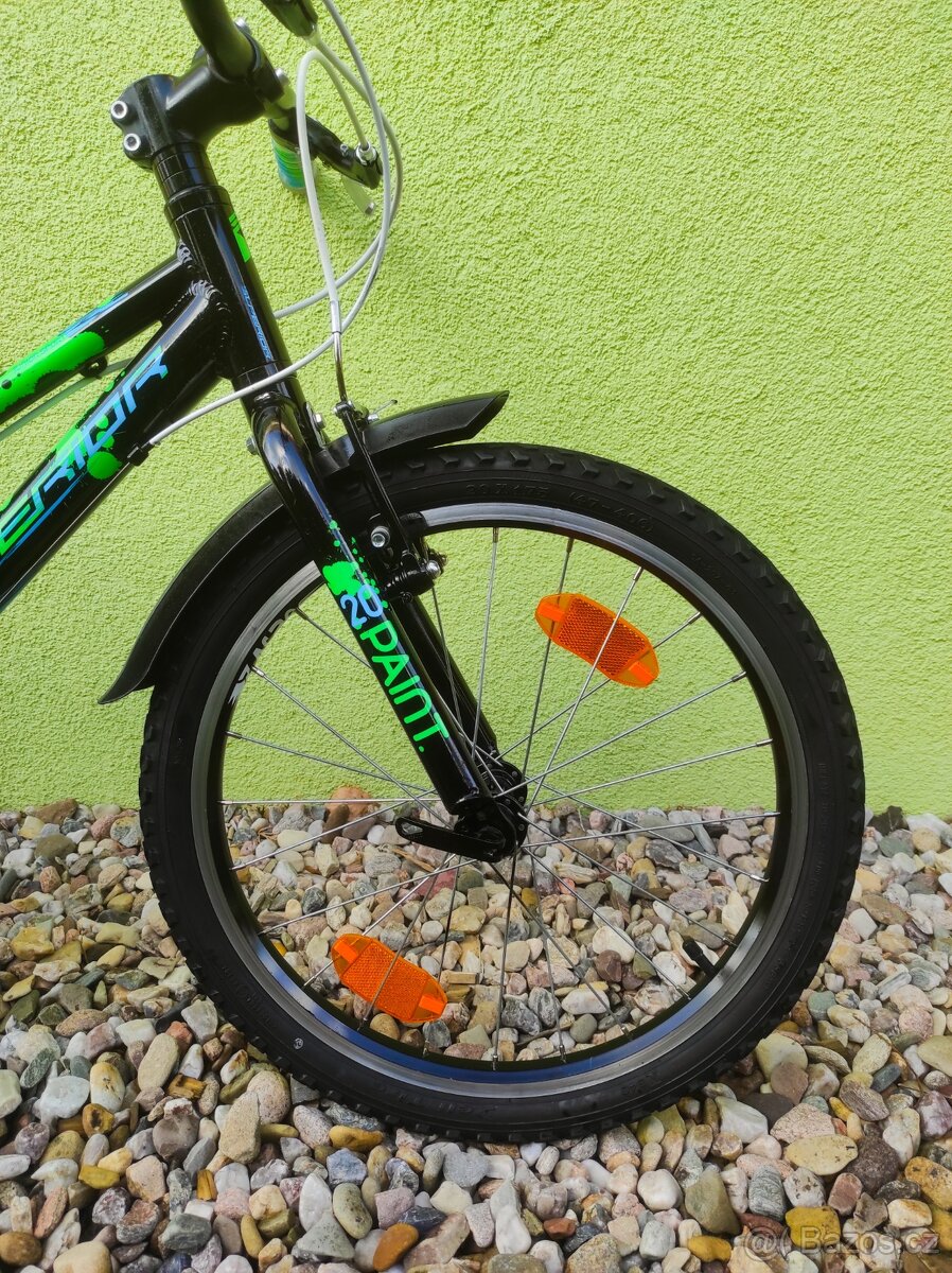 Značkové dětské kolo Superior 20" (černá/zelená) - 3