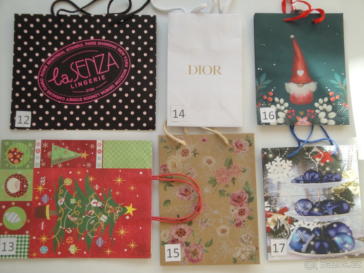 Papírové, dárkové, vánoční tašky SLEVA 50% - 3
