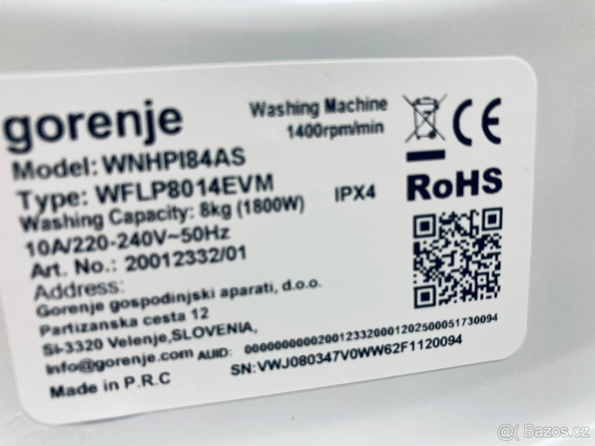 nová pračka GORENJE WNHP184AS - 3