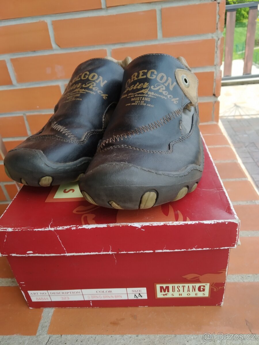 MUSTANG pánské kožené mokasíny vel. 44 - 3