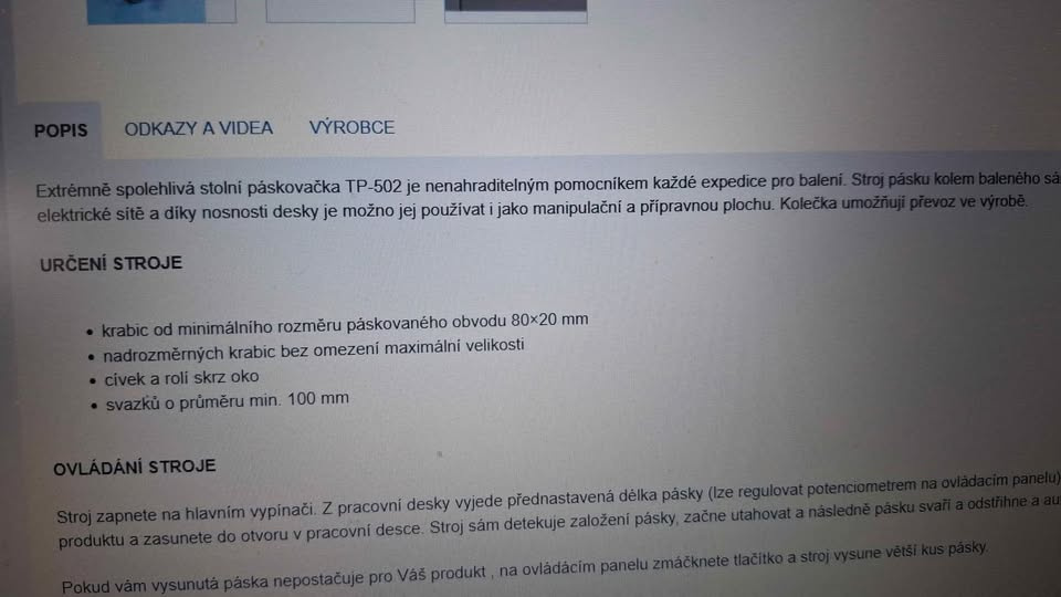 Páskovací stroj TP-502 CE - 3