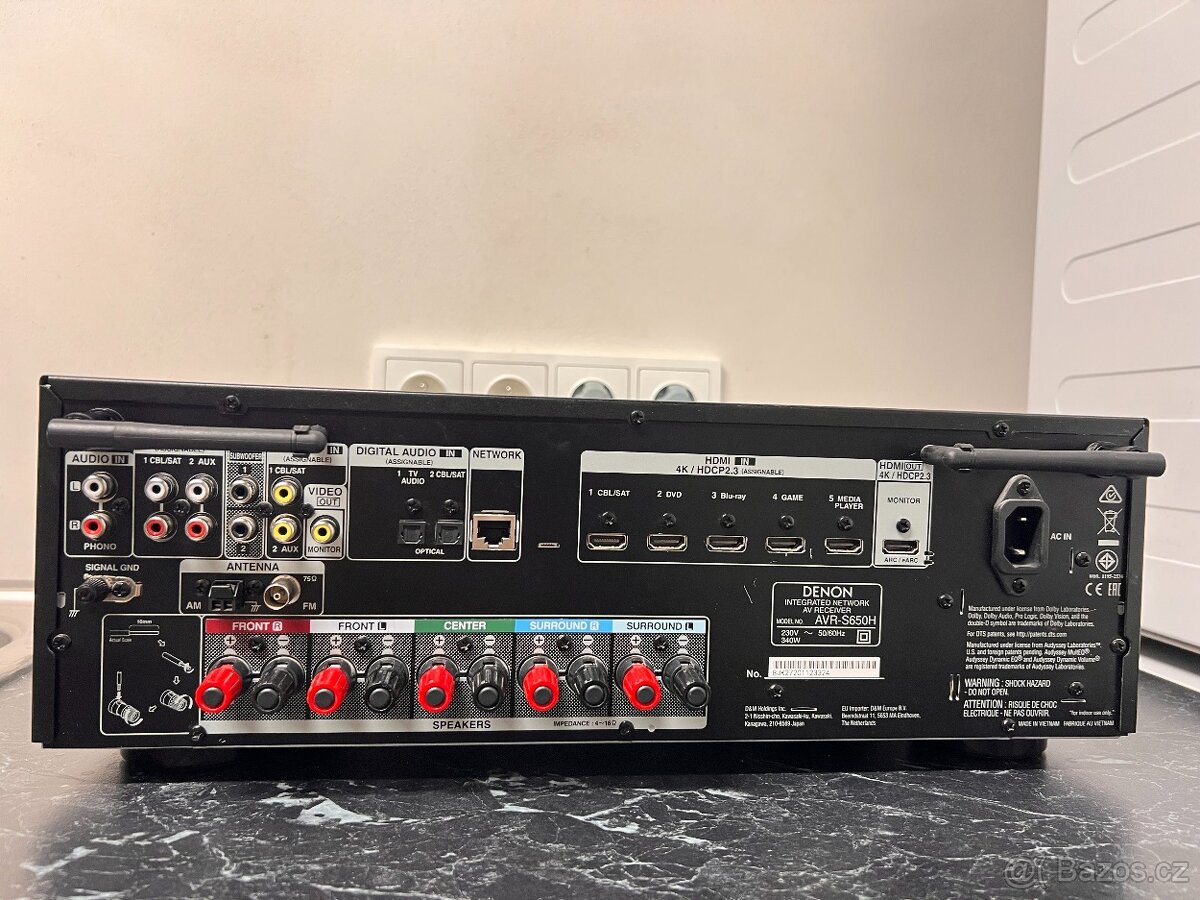 Denon AVR-S650H – 5.2 kanálový AV receiver (WiFi, Bluetooth, - 3