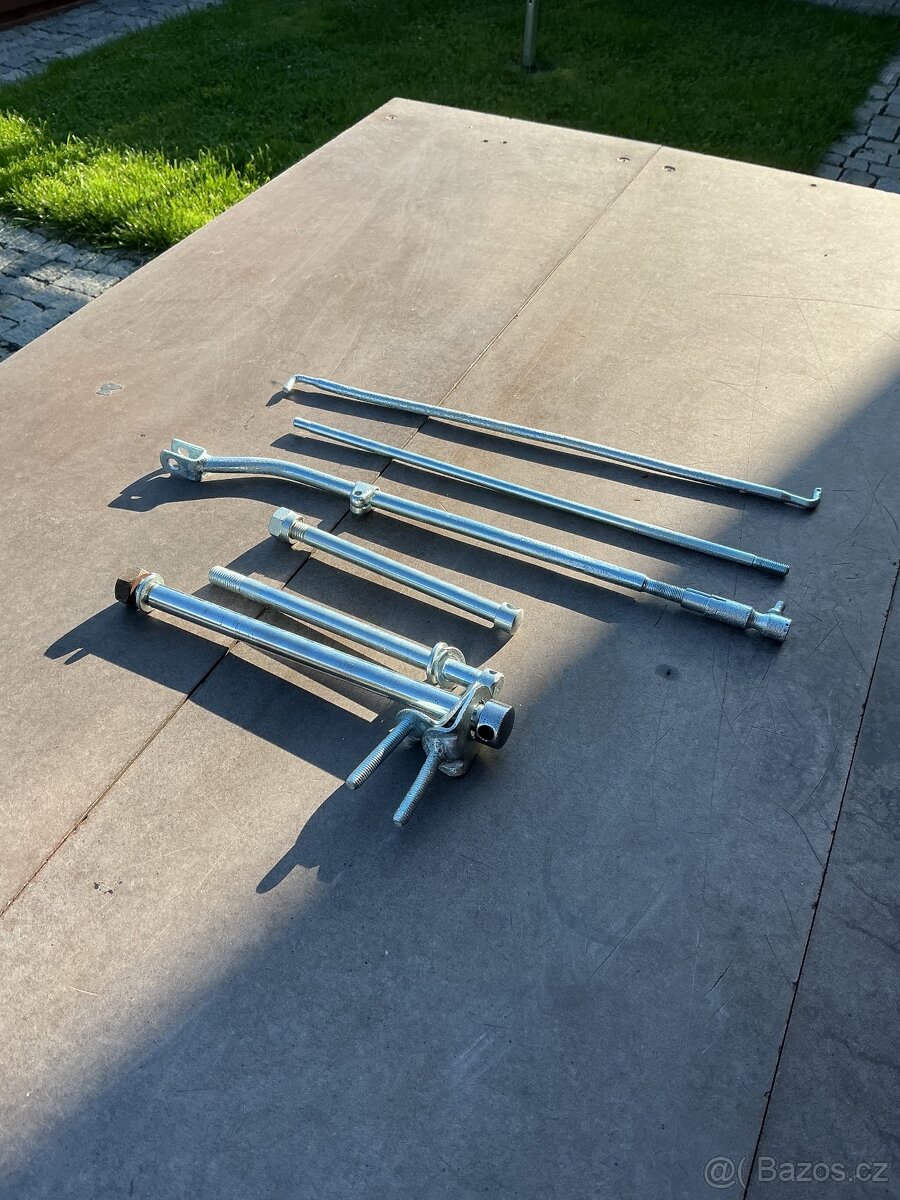 ČZ 175/501,502,505 rikša Táhla řazení+ brzdy + osy kol - 3