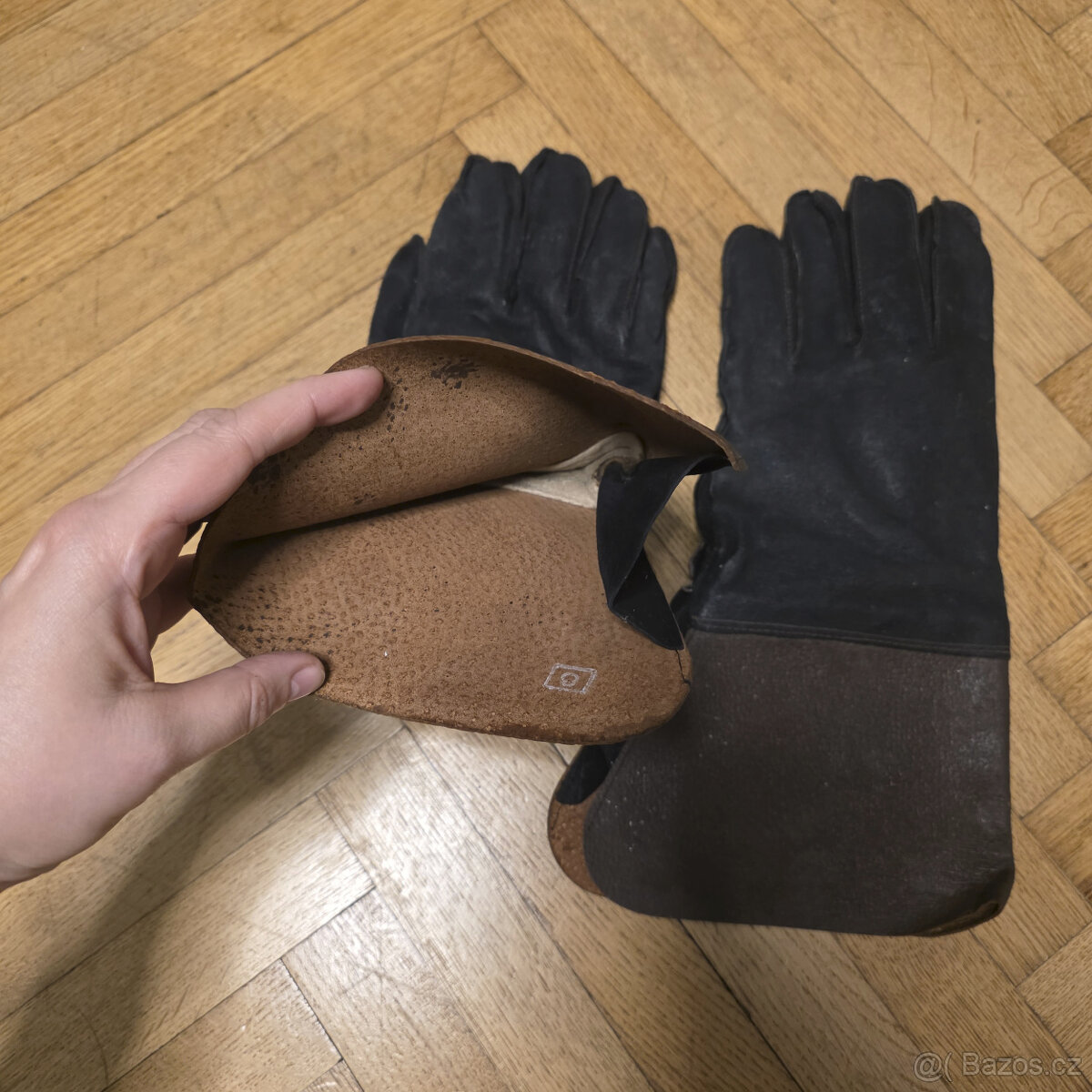 Kožené rukavice retro - 3