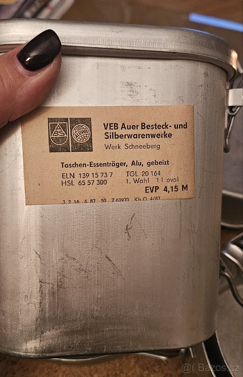 Hliníkové retro nádoby - 4 ks - viz foto - 3