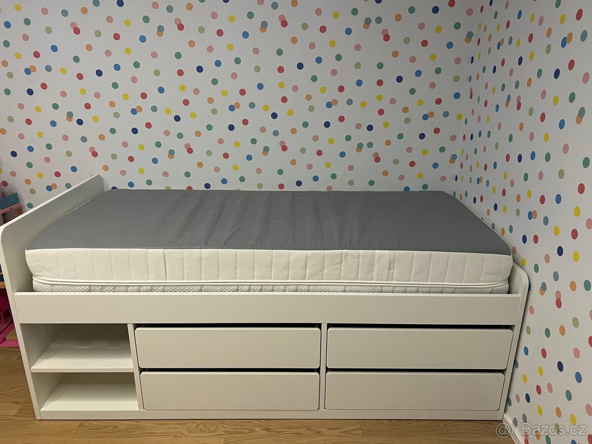 IKEA postel + matrace, top stav - 3