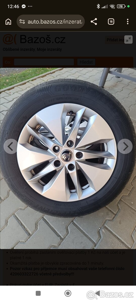 ALU kola 205/60/16 5×112 - 3