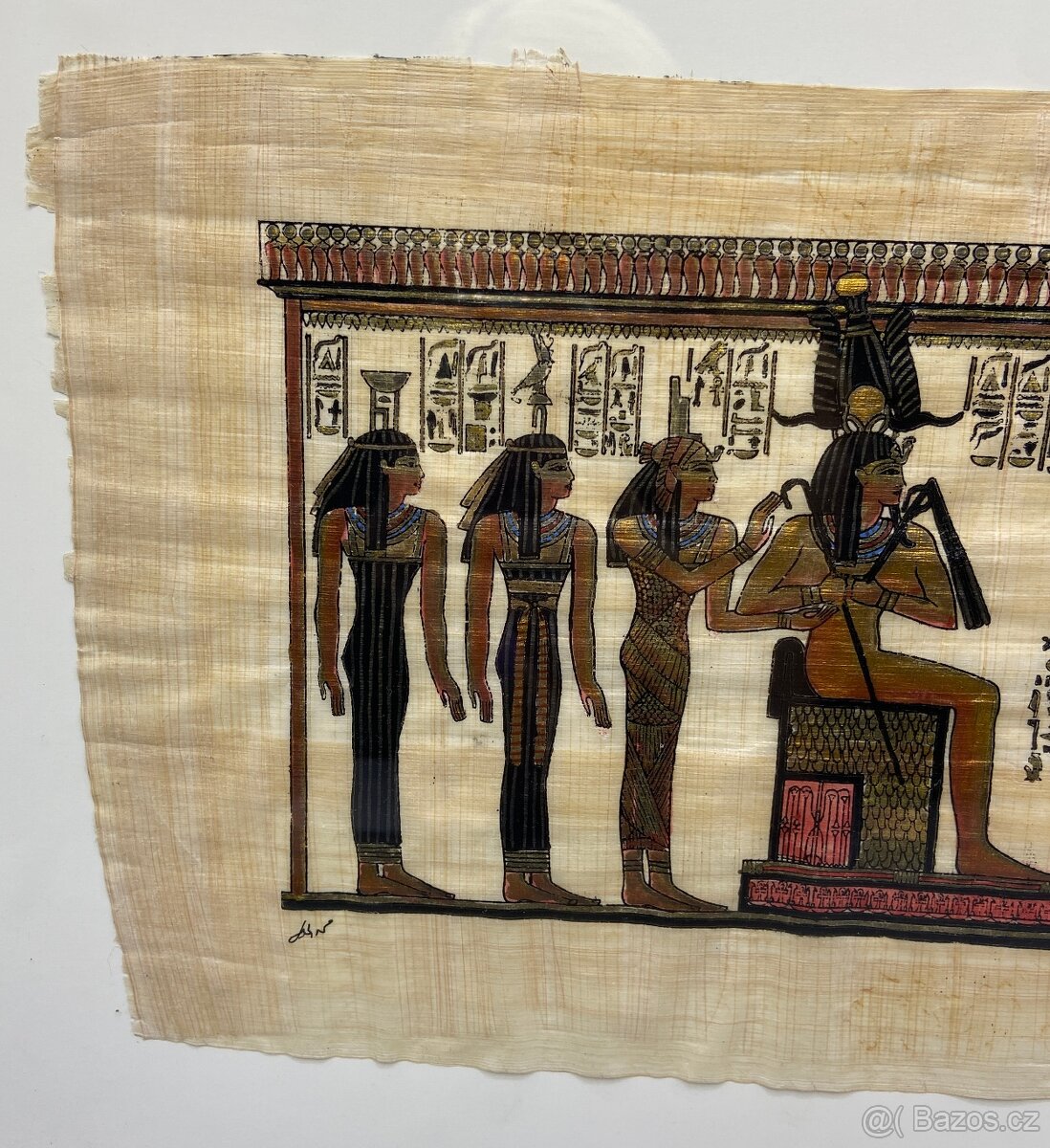 Obraz, egyptský motív na papyruse - 3