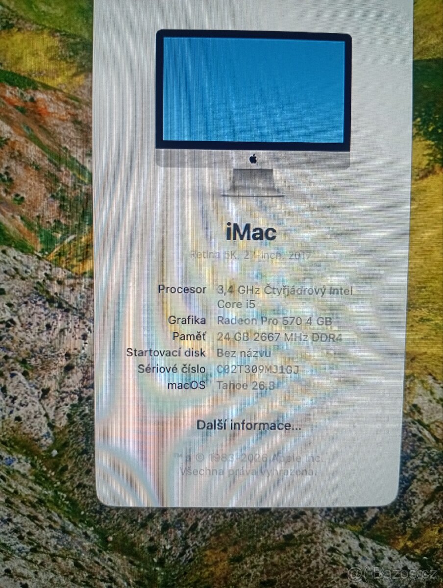 iMac 2017 27" retina 5k 1trb + 2trb externí disk - 3