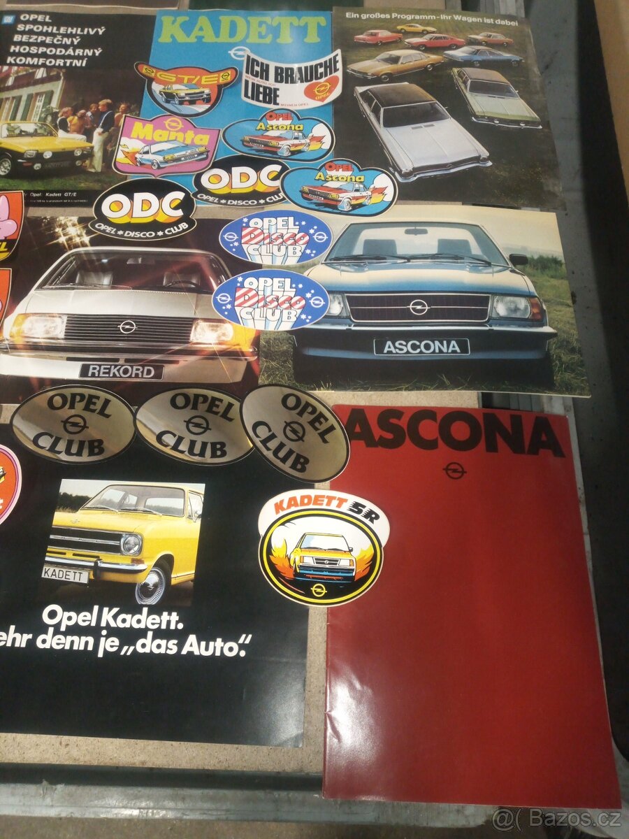 Prospekty Opel + dobové samolepky - 3