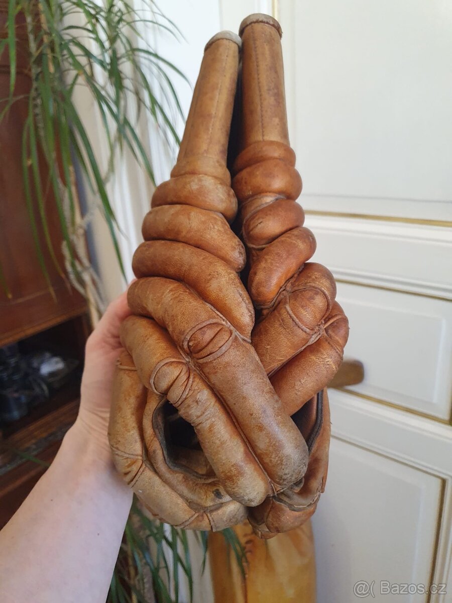 Retro hokejové rukavice - 3